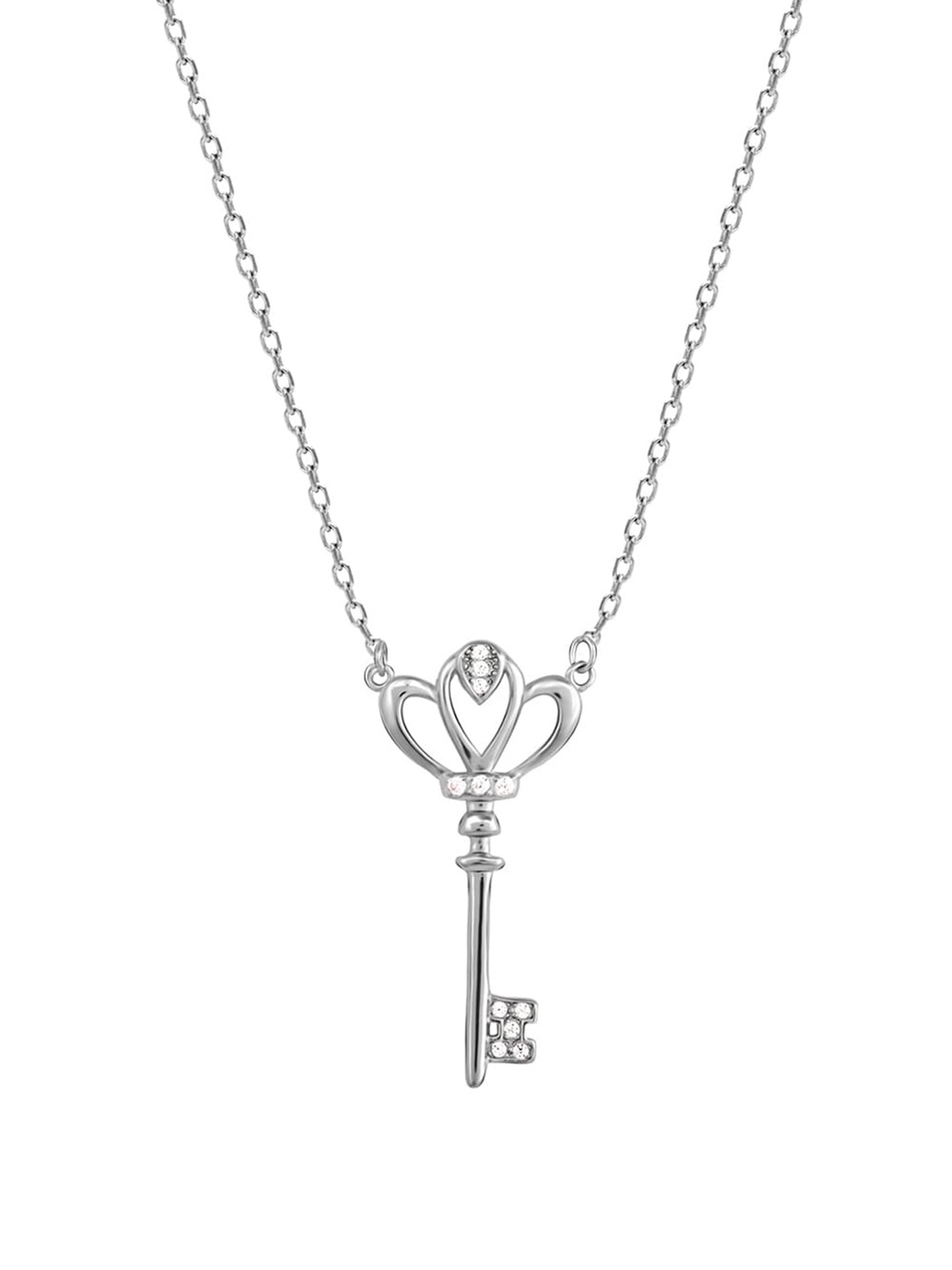 

GIVA 925 Sterling Silver Rhodium Plated Regal Key Necklace