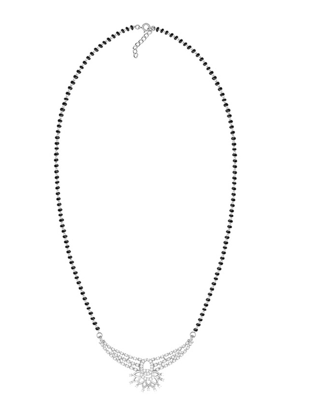 

GIVA 925 Sterling Silver Rhodium Plated Boat Lily Mangalsutra