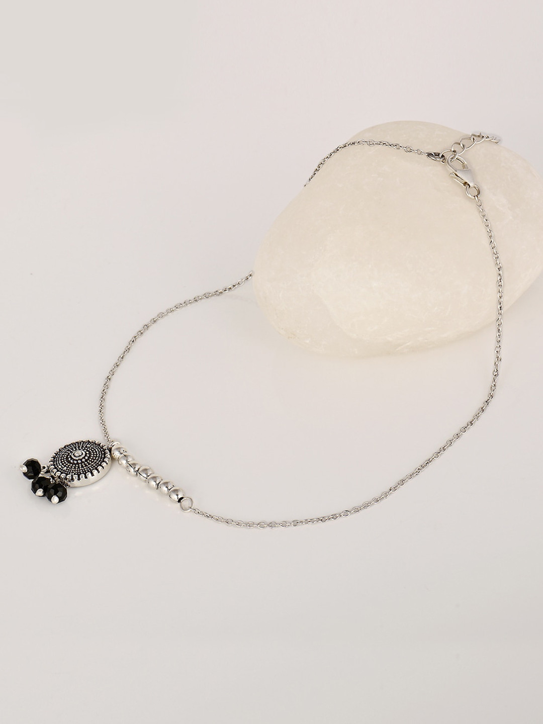 

GIVA Women 925 Sterling Silver Black Oxidised Dream Catcher Anklet (1 Piece)