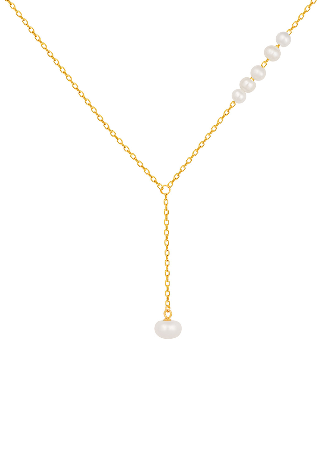 

GIVA 925 Sterling Silver 18k Gold Plated Pearl Drop Necklace