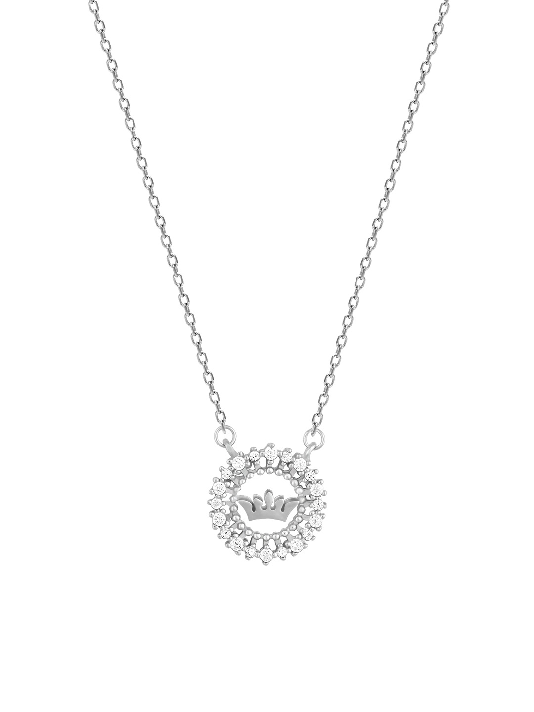 

GIVA 925 Sterling Silver Rhodium Plated Charming Crown Necklace