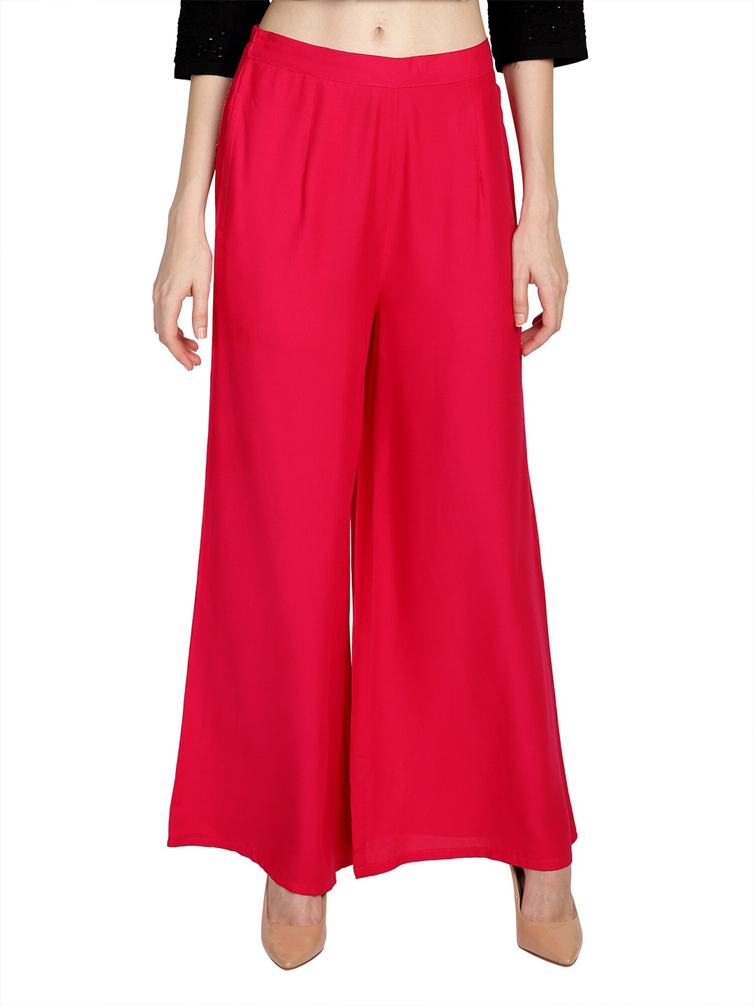 

Bani Women Pink Knitted Liva Ethnic Palazzos