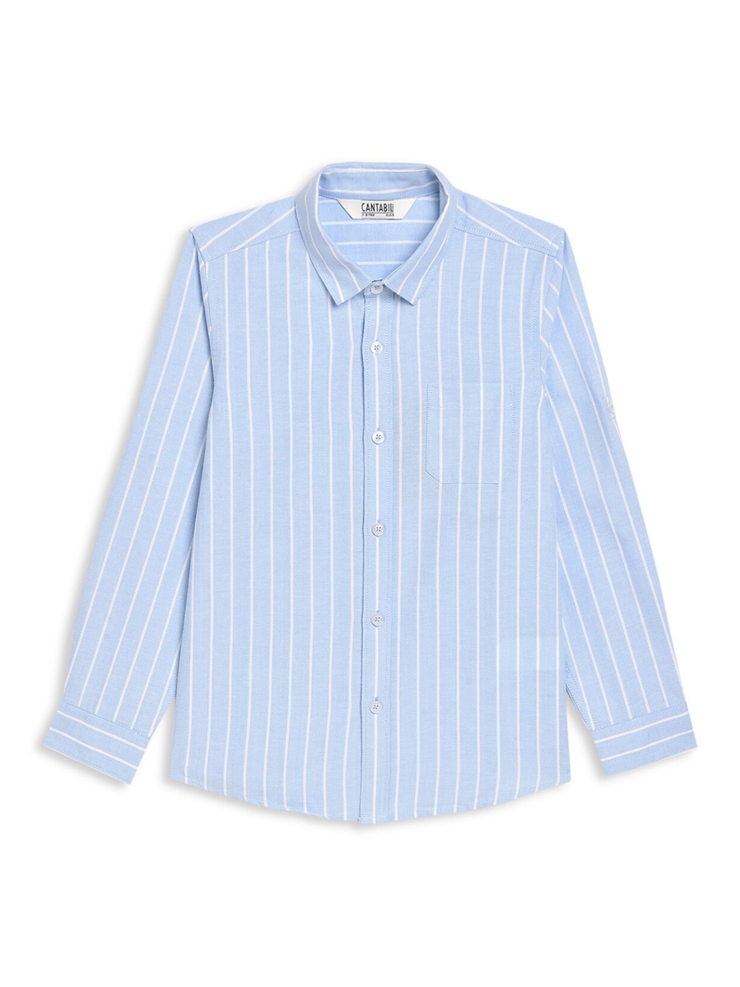 

Cantabil Boys Blue Classic Striped Pure Cotton Casual Shirt