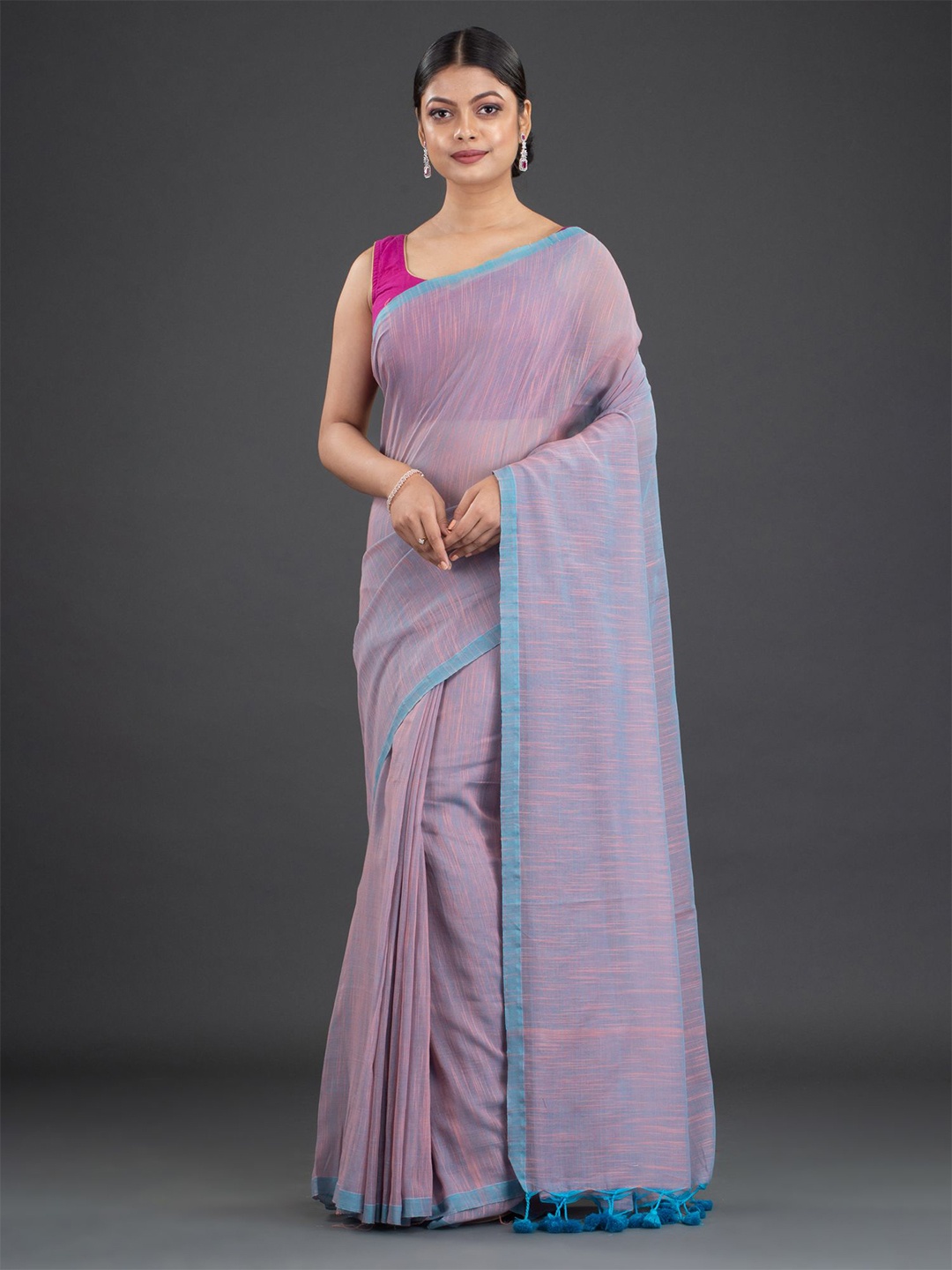 

Arhi Mauve & Blue Pure Cotton Saree