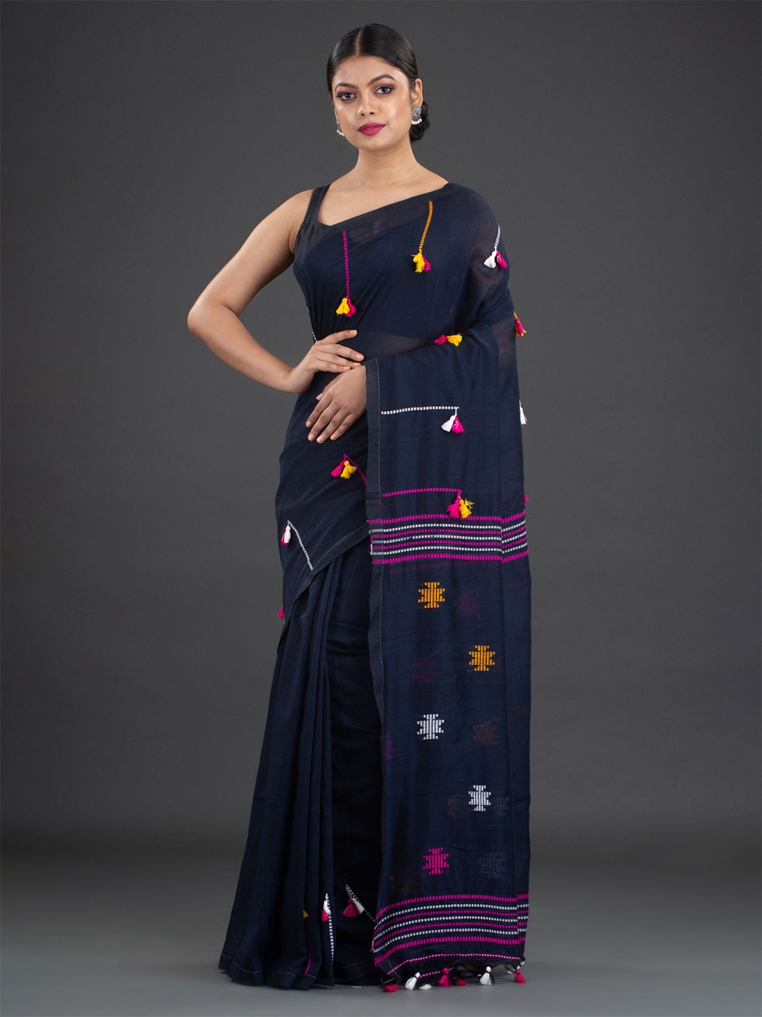 

Arhi Blue & Purple Pure Cotton Saree