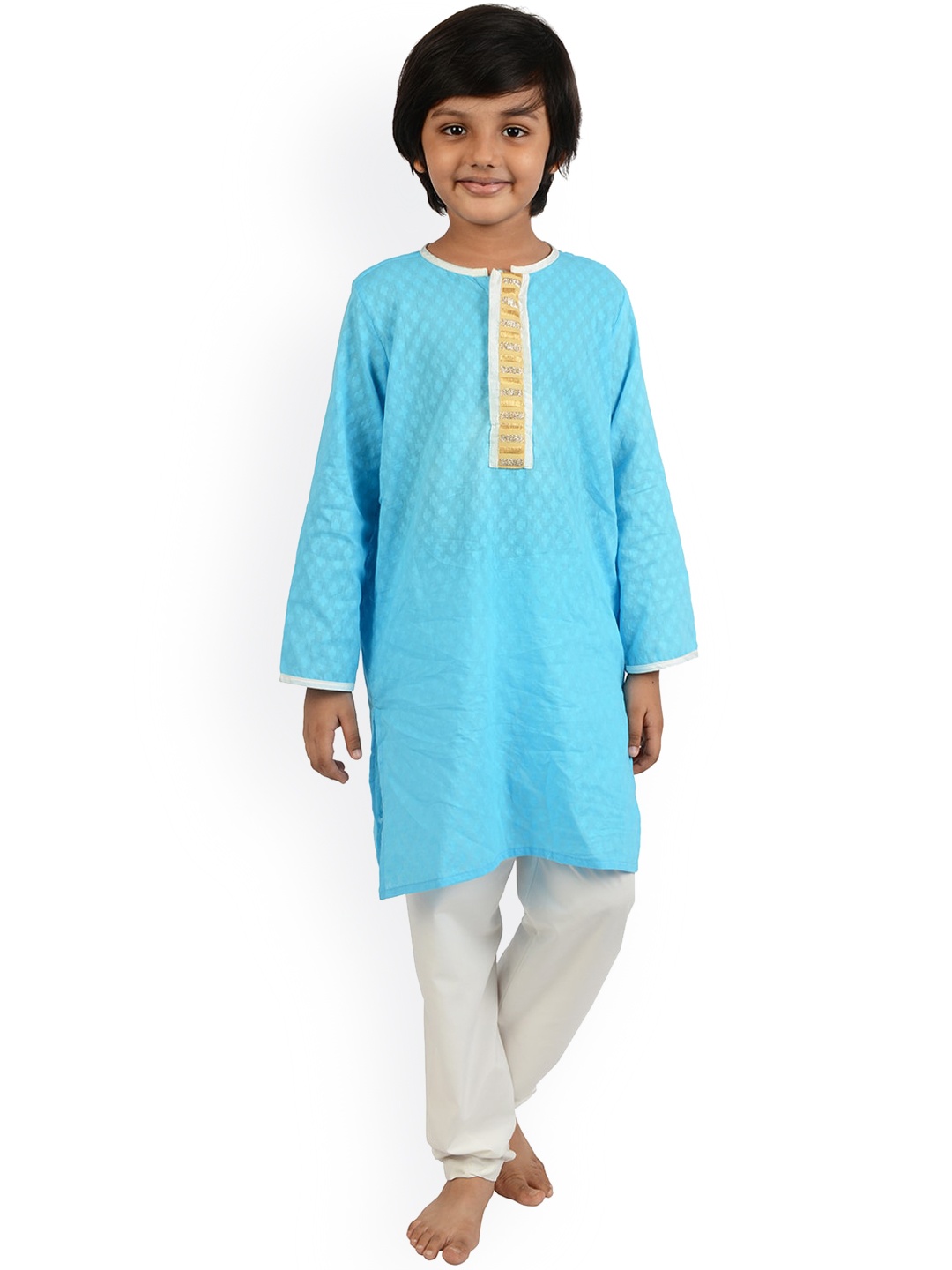 

frangipani Boys Blue Pure Cotton Kurta with Pyjamas