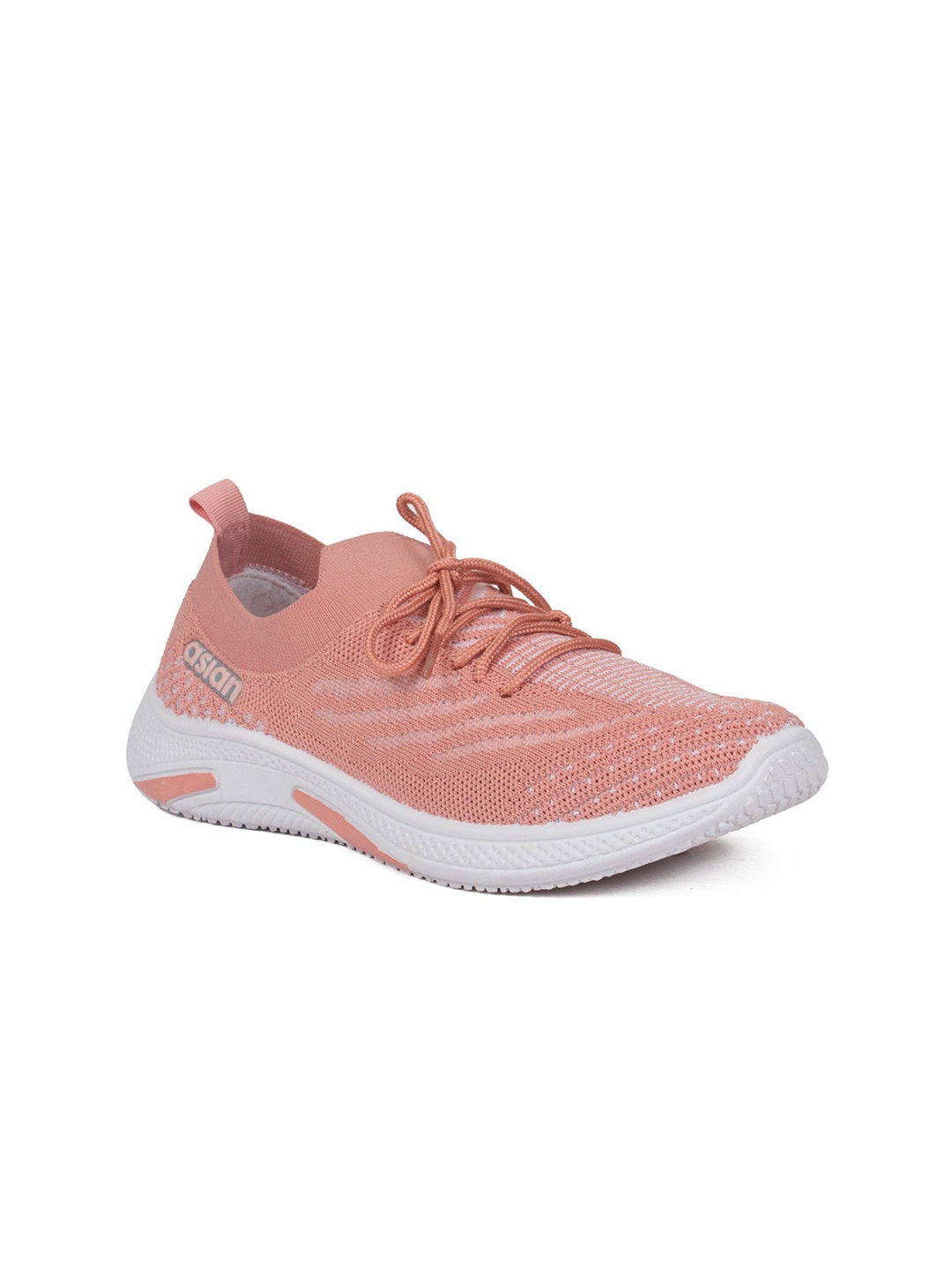 

ASIAN Women Peach-Coloured Solid Sneakers