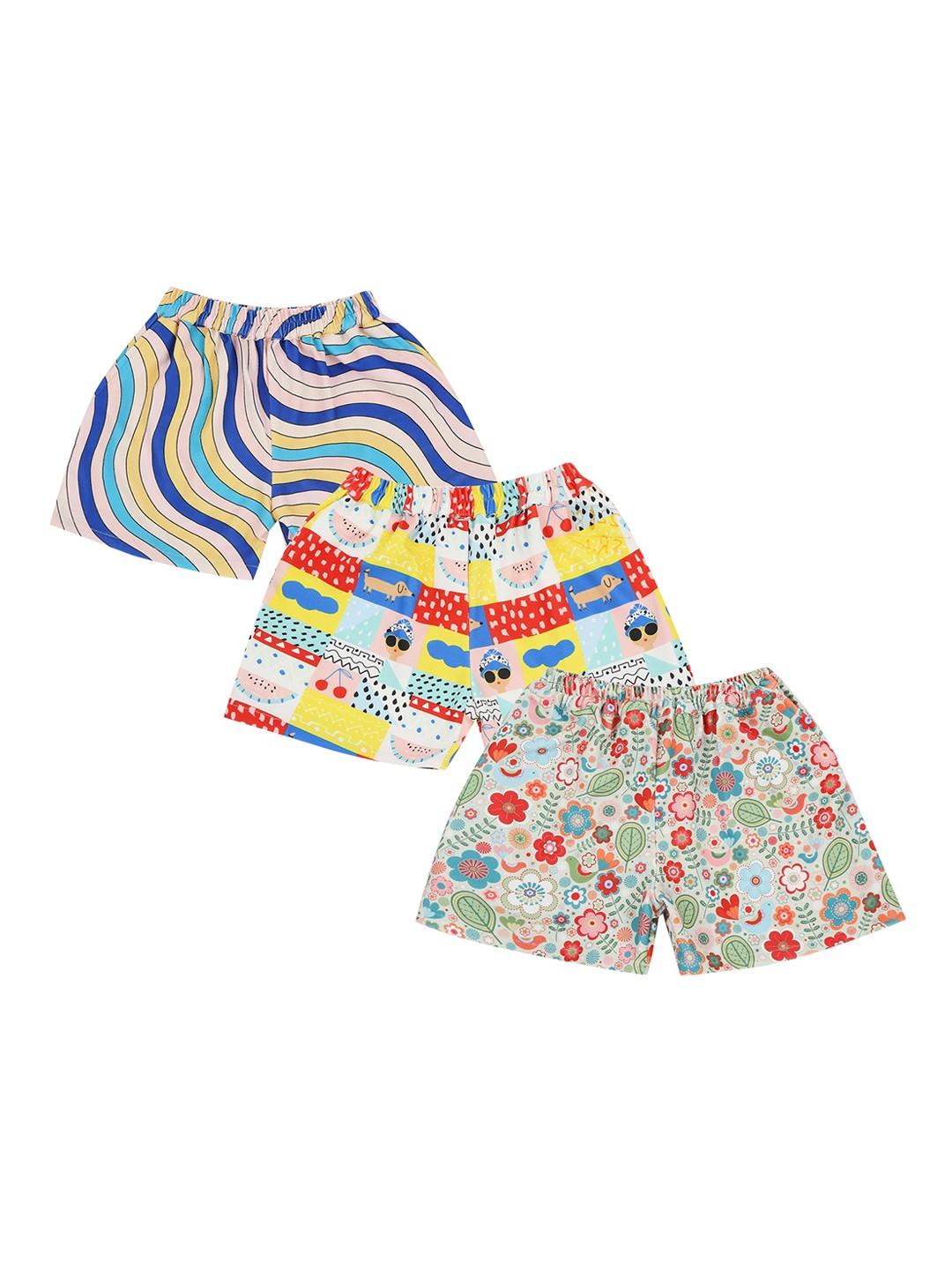 

K&U Girls Pack of 3 Shorts, Peach
