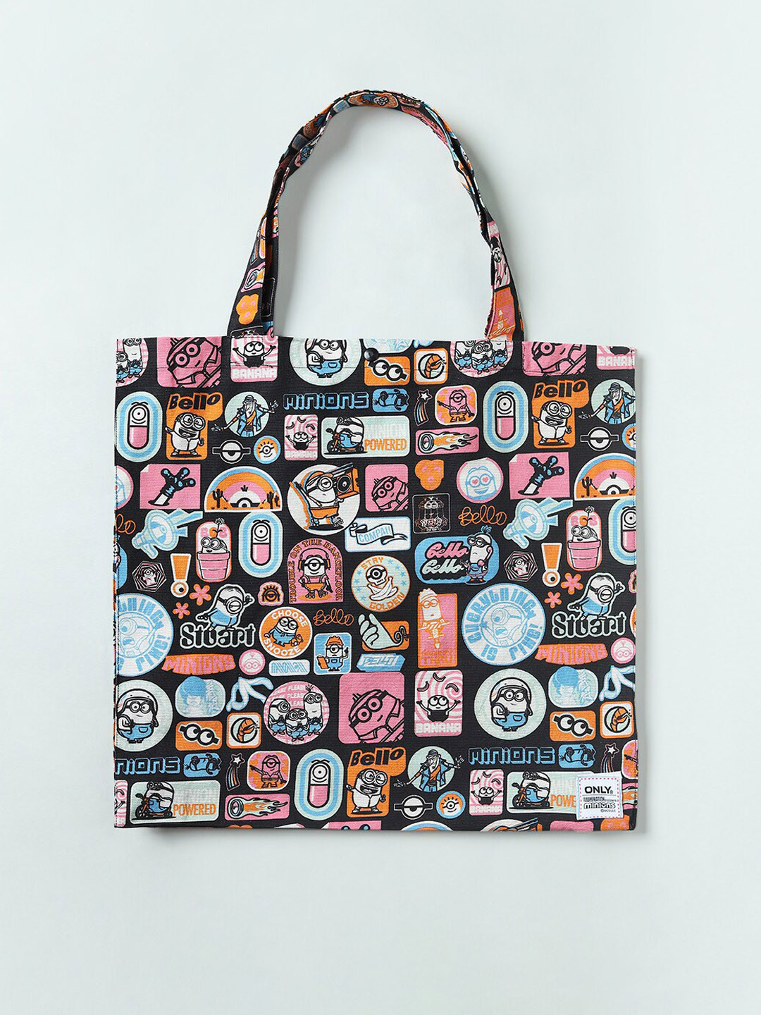 

ONLY Women Black Floral Printed Shopper Tote Bag