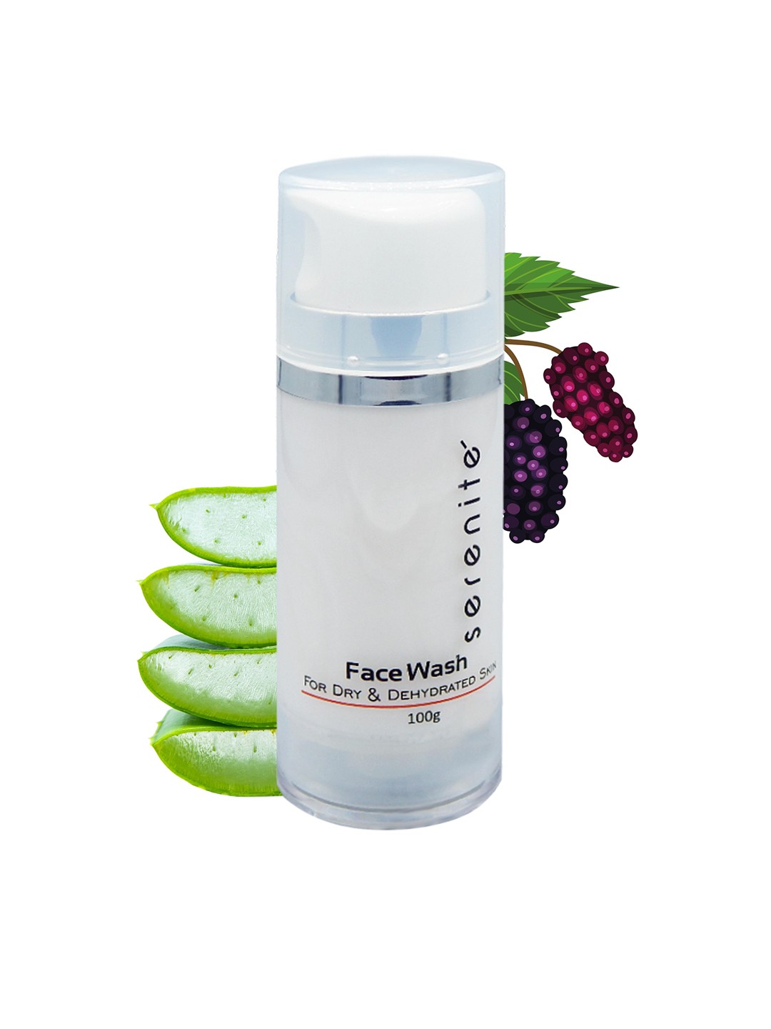 

Serenite Aloe Vera Face Wash for Dry & Dehydrated Skin - 100 g, White