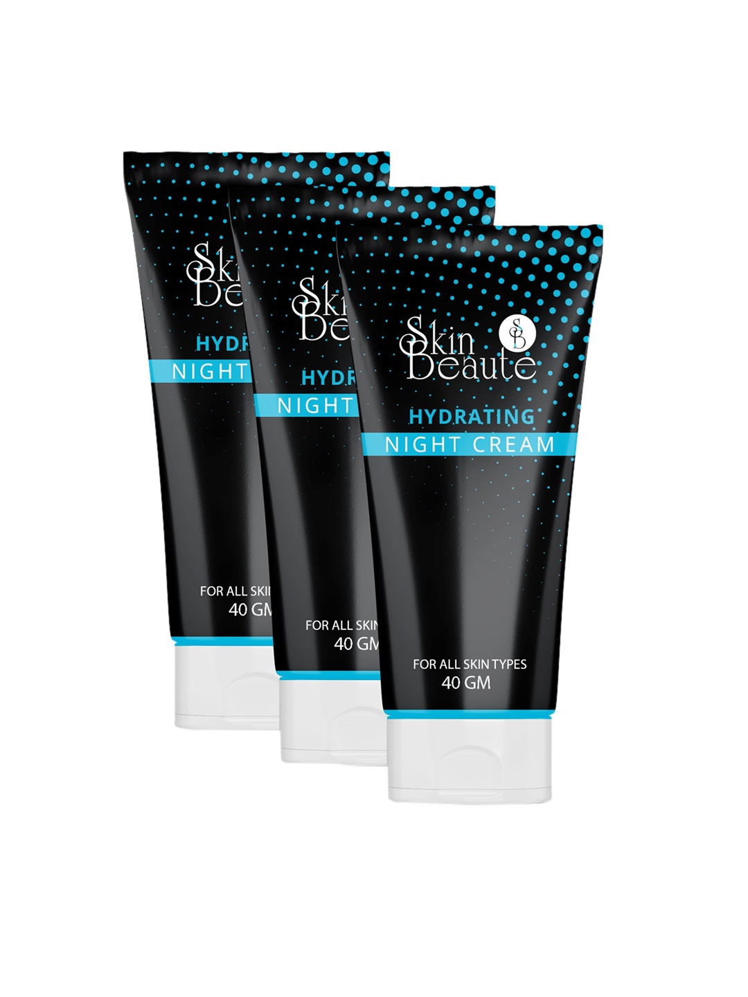 

Skin Beaute Set of 3 Aloe Vera & Olive Oil Hydrating Night Cream - 40 g Each, Black