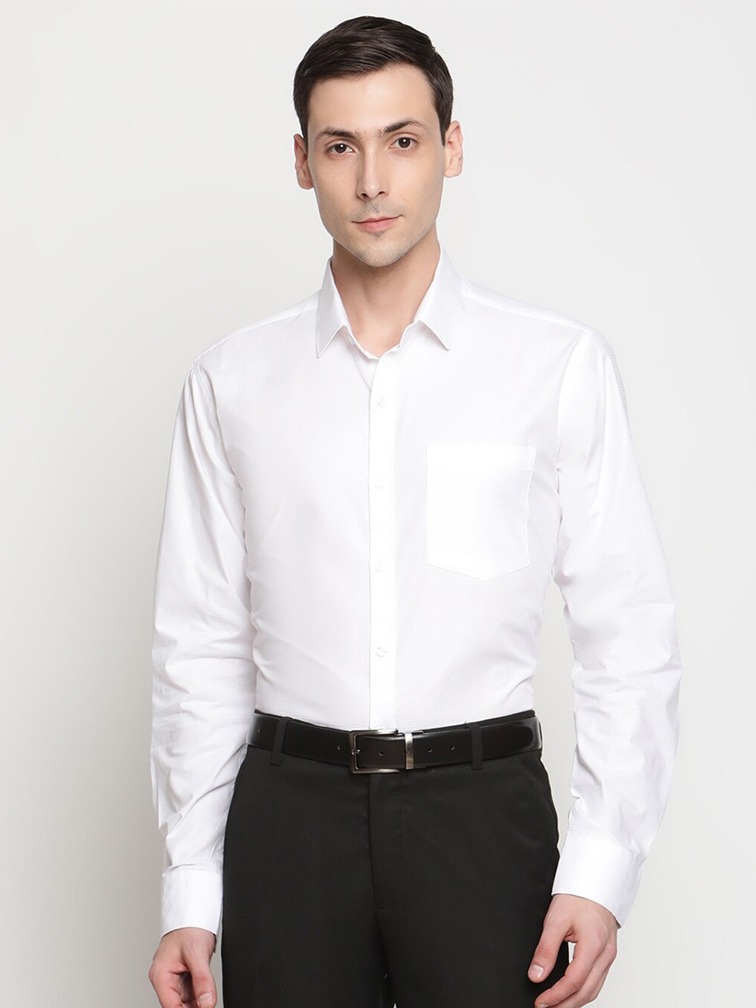 

Copperline Men White Comfort Slim Fit Formal Shirt