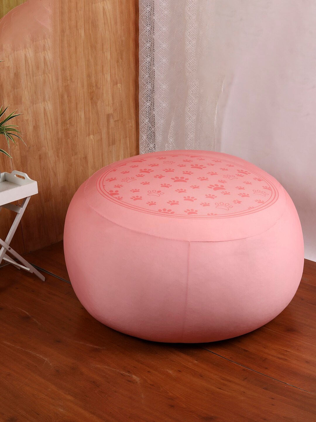 

Cortina Pink Printed Stretchable Spandex Bean Bag - XL