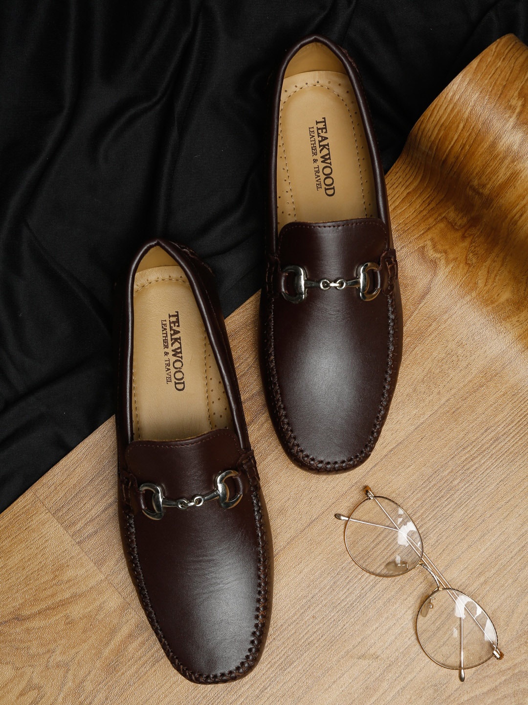 

Teakwood Leathers Men Brown Solid Leather Formal Loafers