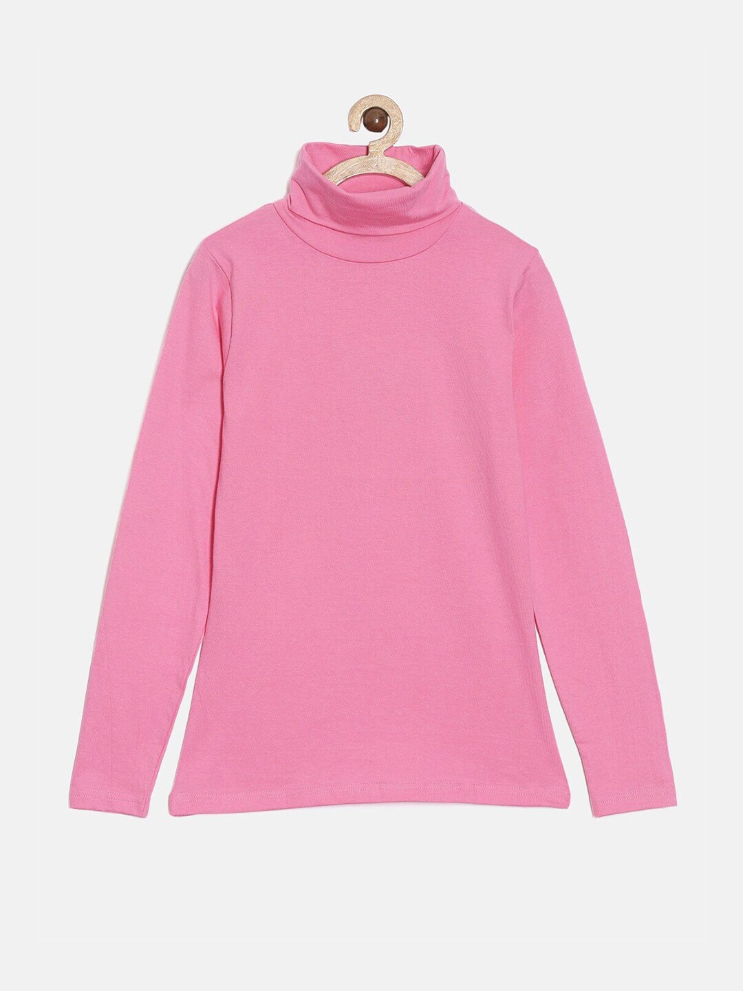 

SEIYON Girls Pink Turtle Neck T-shirt