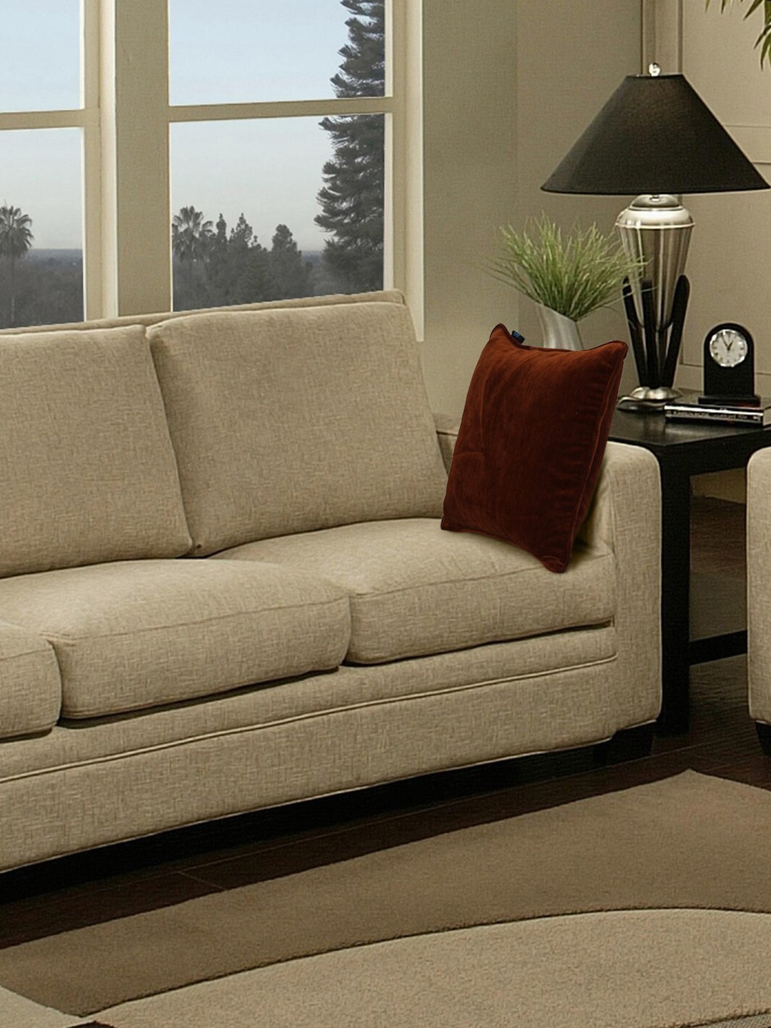 

S9home by Seasons Rust Square Cushion Covers