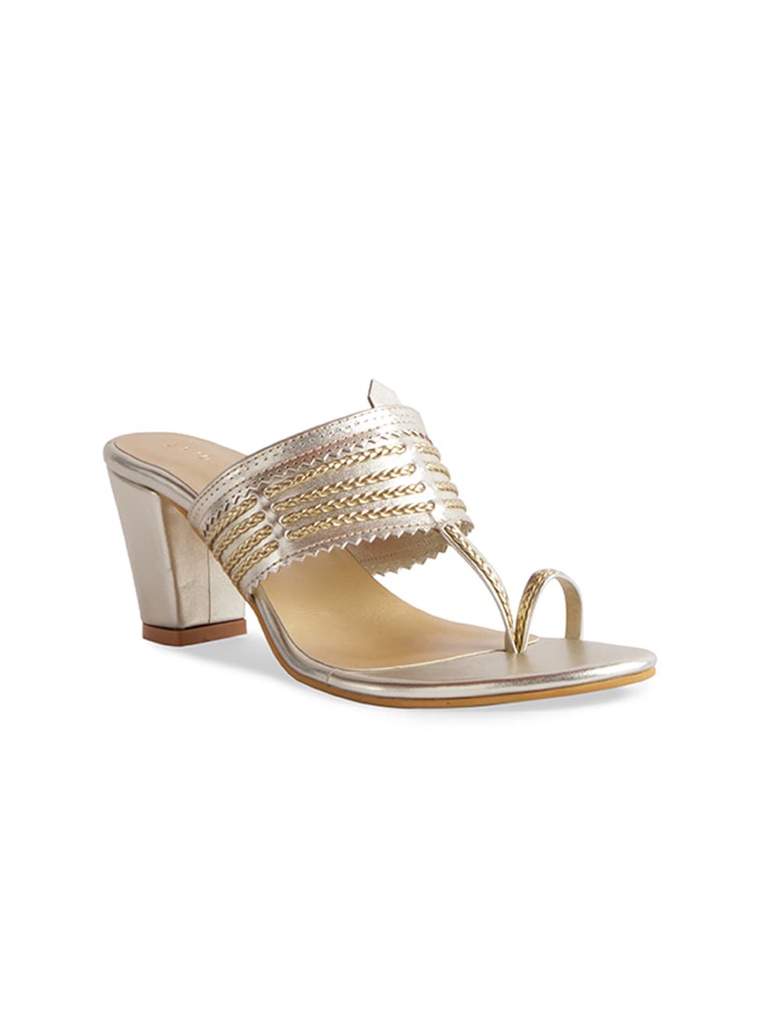 

ERIDANI Gold-Toned Block Heels