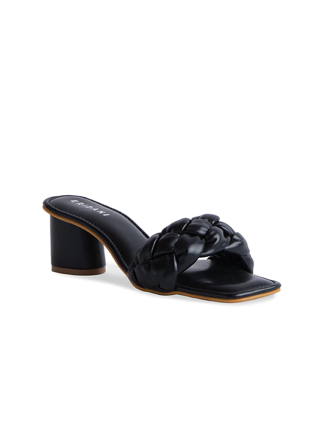 

ERIDANI Women Black Block Heels
