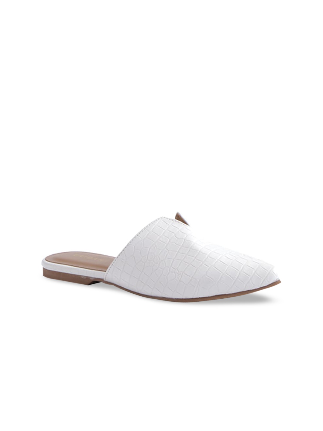 

ERIDANI Women White Solid Mules