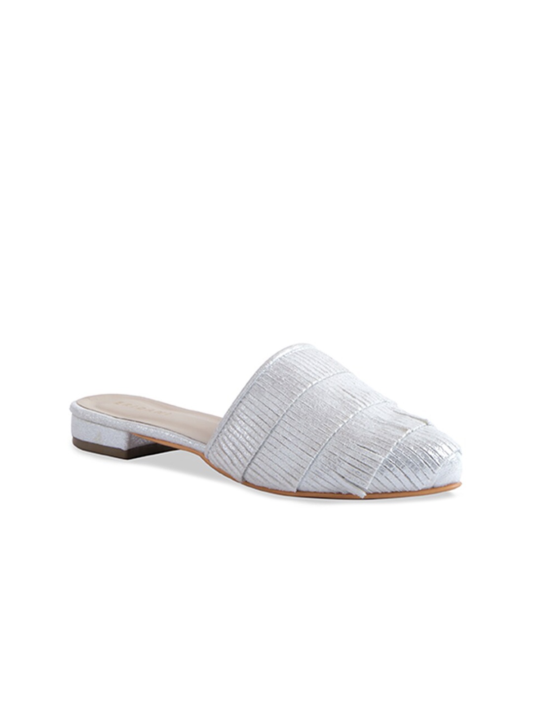 

ERIDANI Women Silver-Toned Mules Flats