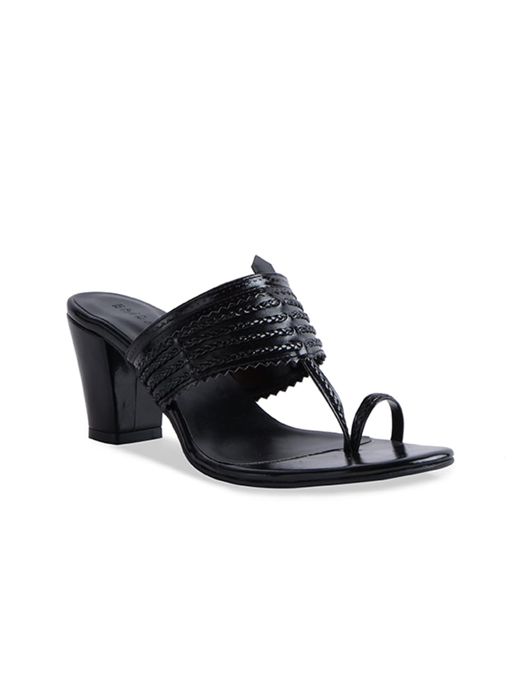 

ERIDANI Women Black Block Heels