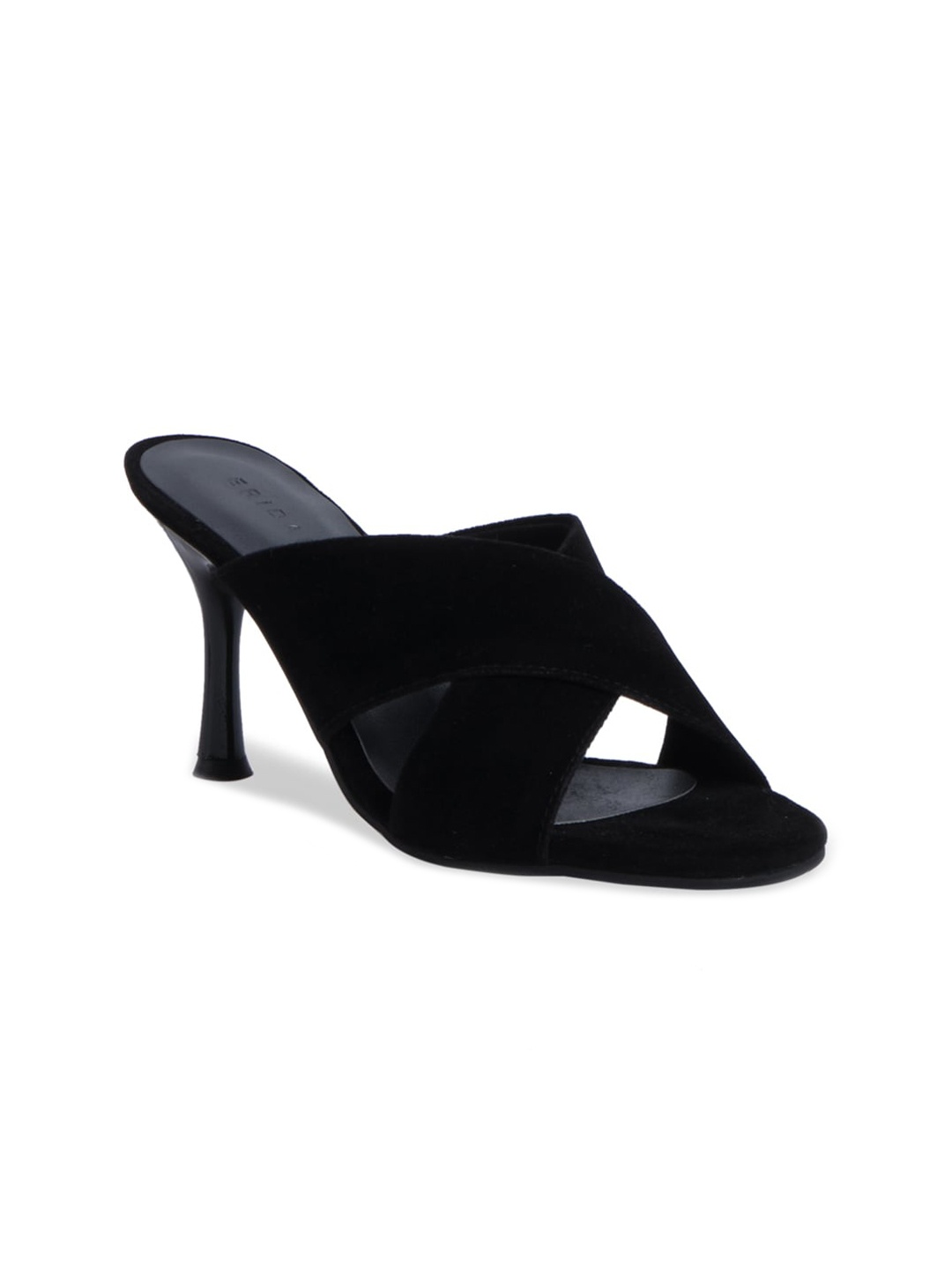 

ERIDANI Women Black Slim Heeled Sandals