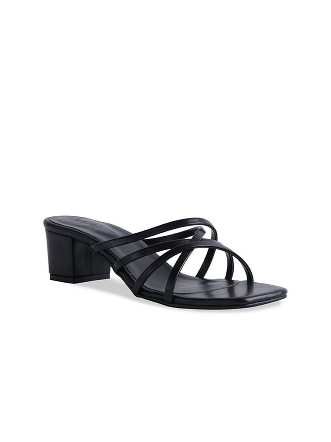 

ERIDANI Women Black Block Sandals