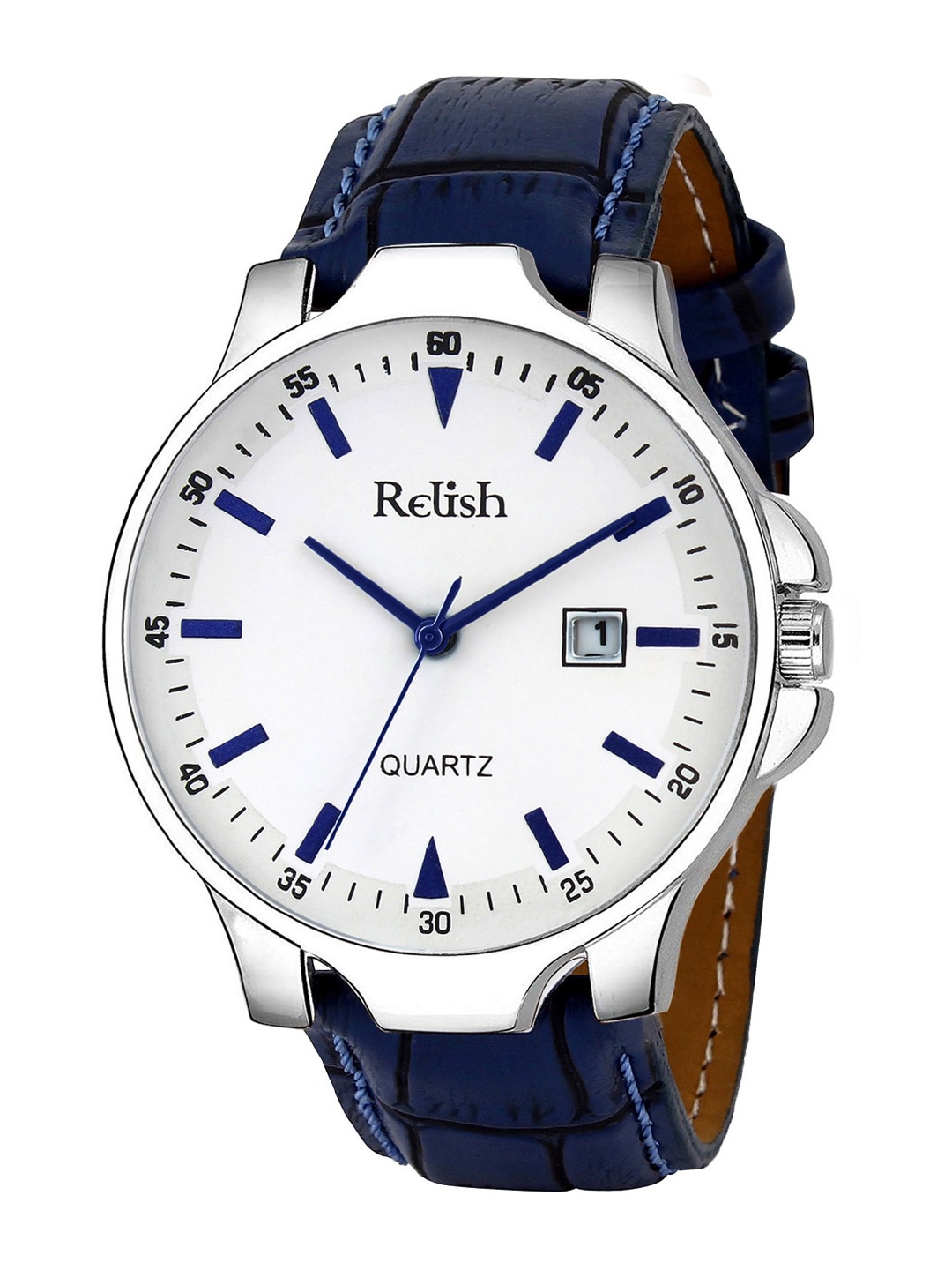 

Relish Men White Dial & Blue Straps Analogue Watch RE-BS1000DD