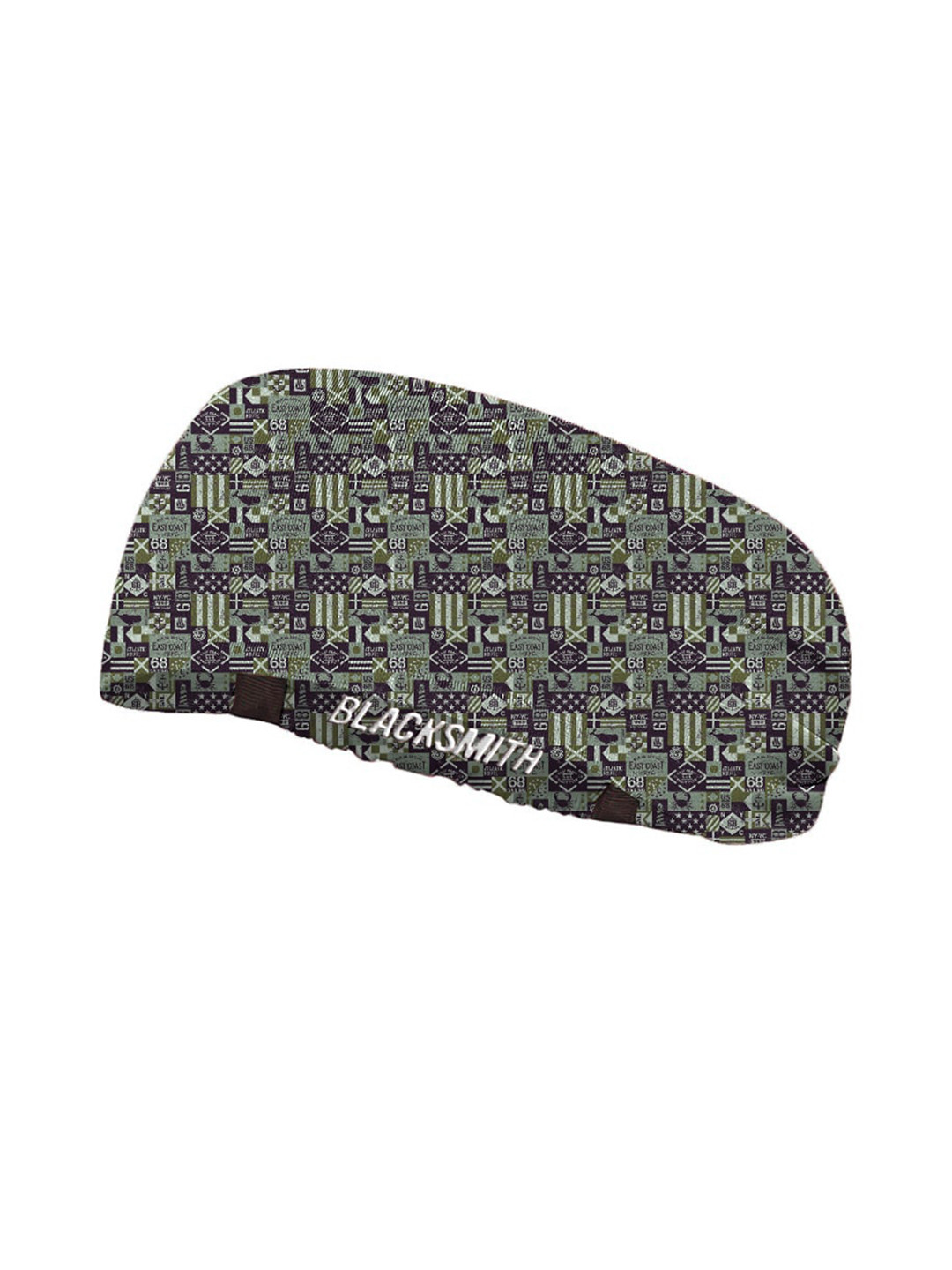 

Blacksmith Unisex Black & Green Printed Headband