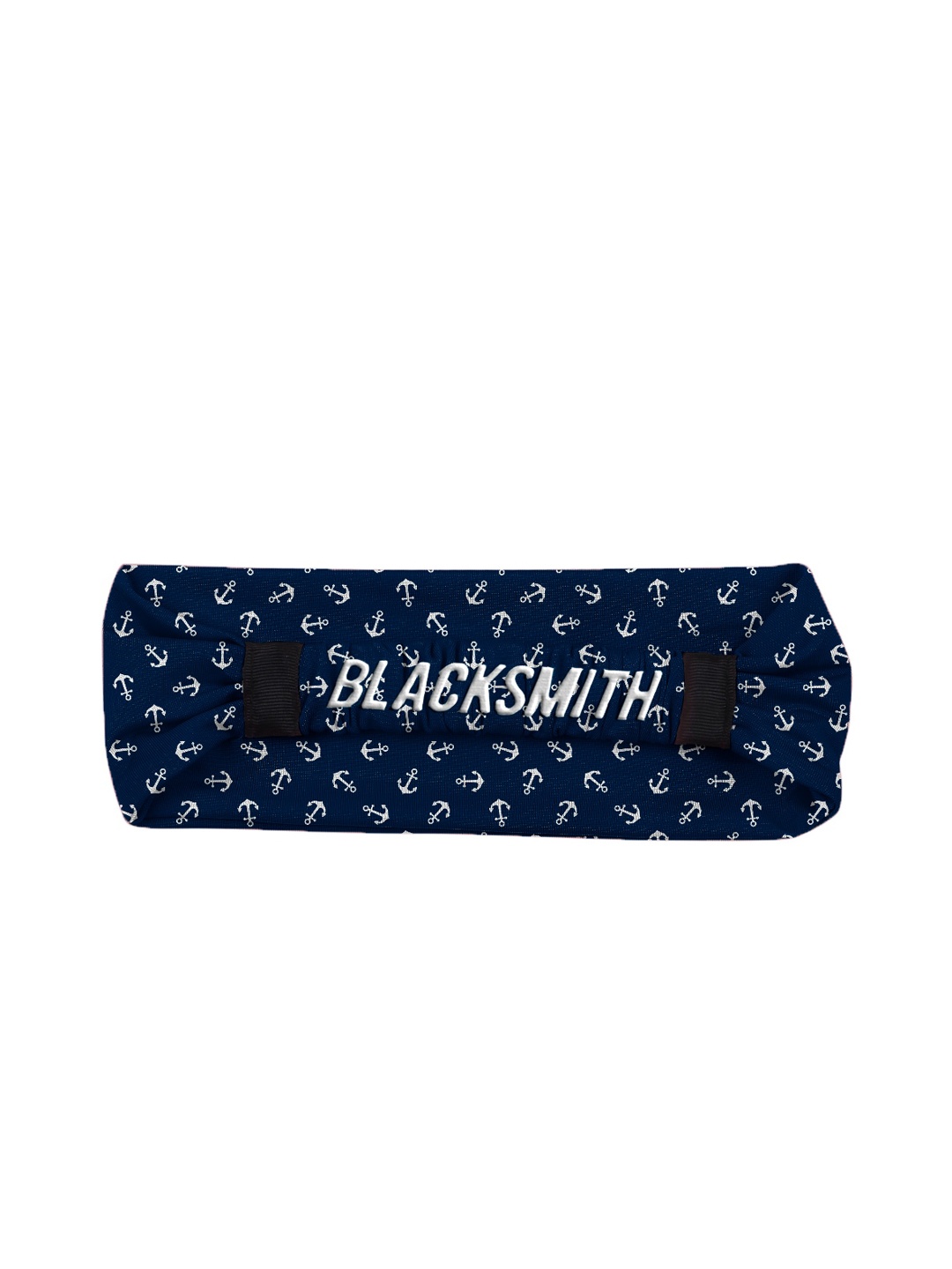 

Blacksmith Unisex Navy Blue & White Printed Headband