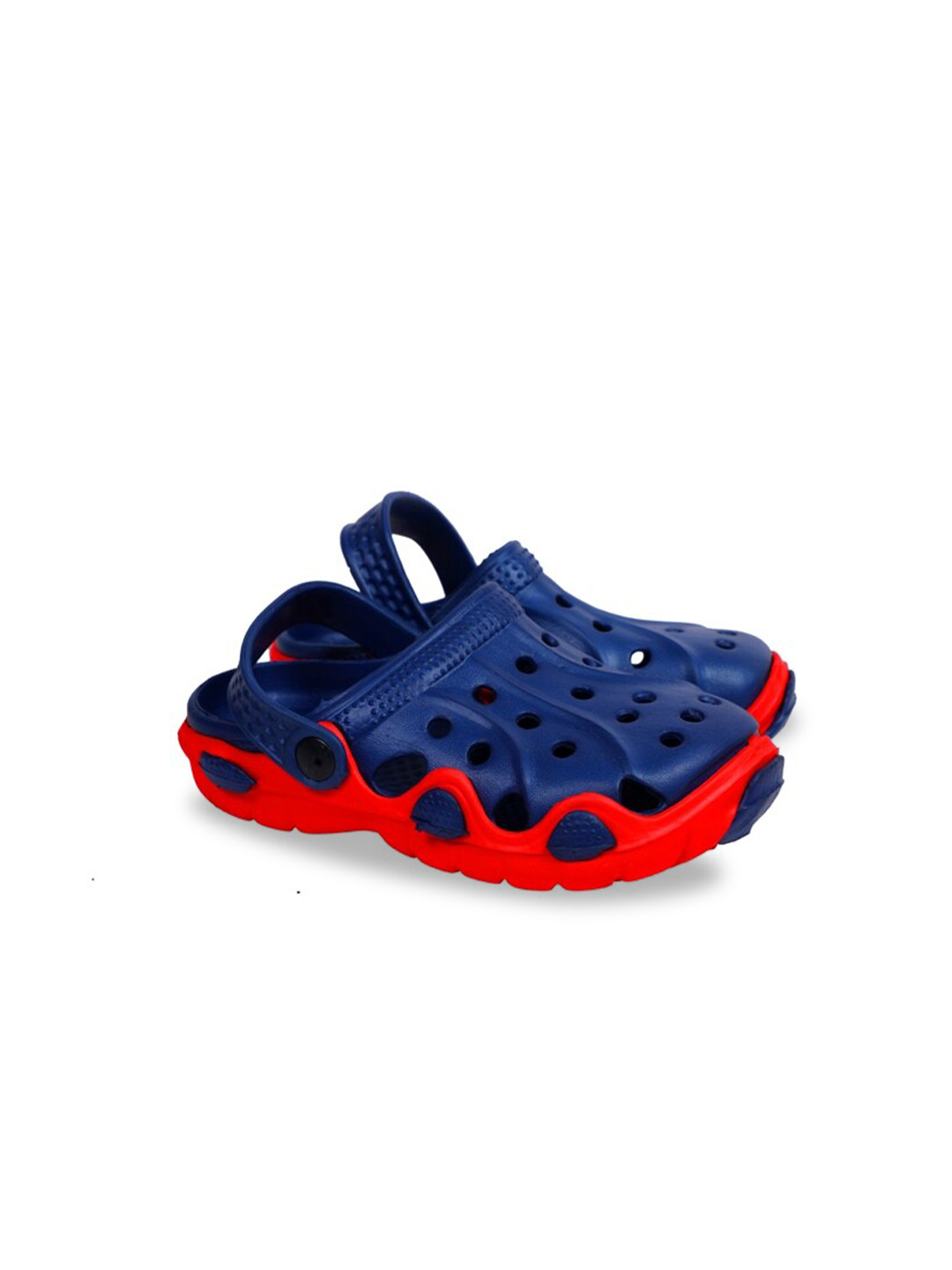 

Buckled Up Boys Blue & Red Rubber Clogs
