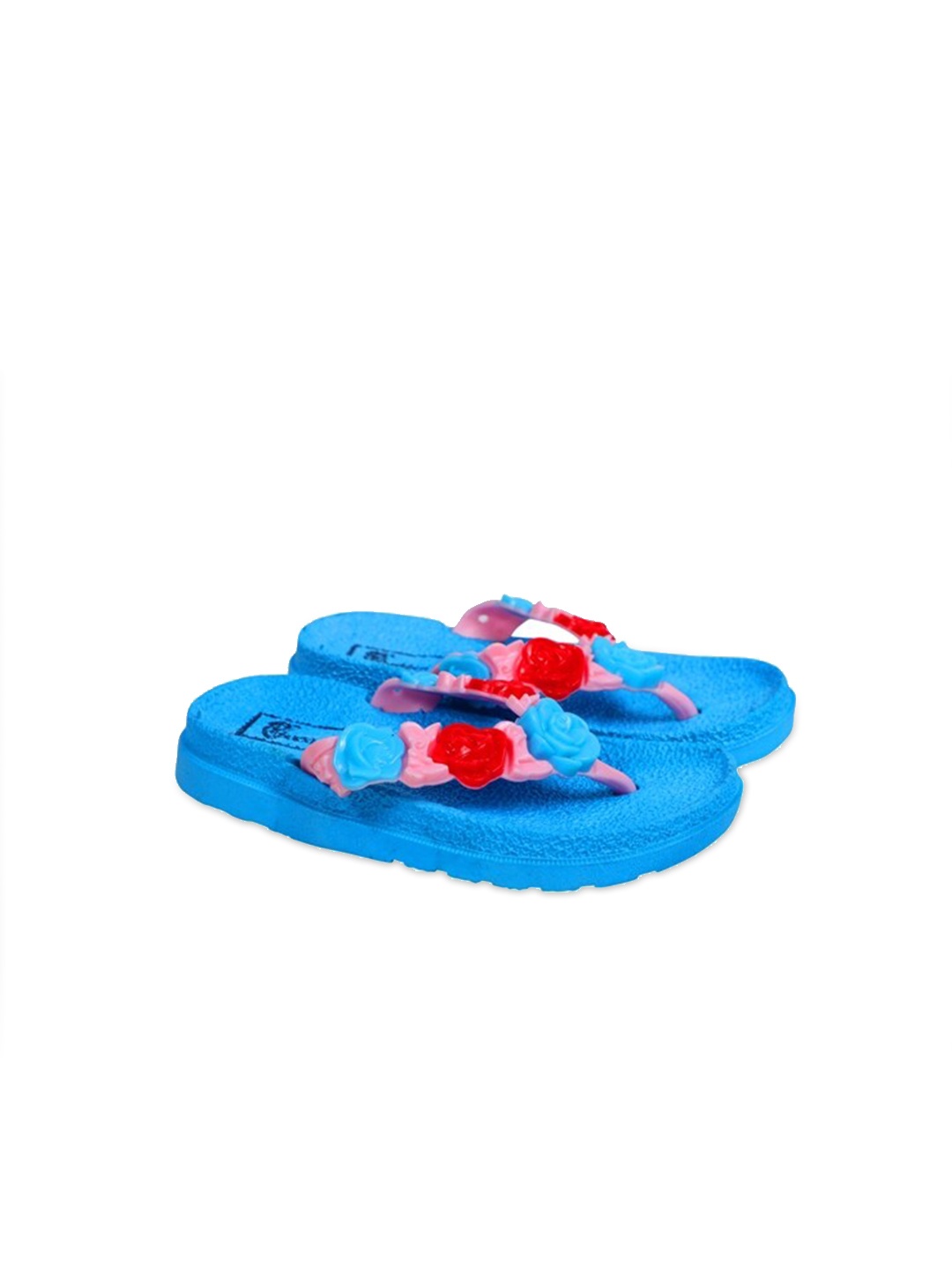 

Buckled Up Boys Blue & Red Embellished Flip Flops
