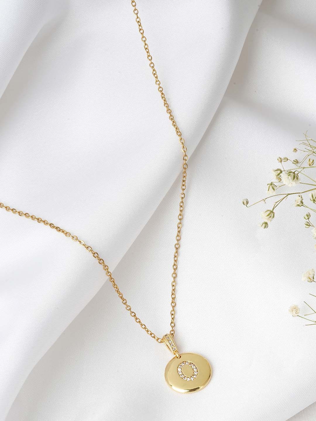 

JOKER & WITCH Rhinestone-Studded Alphabet O Chain, Gold