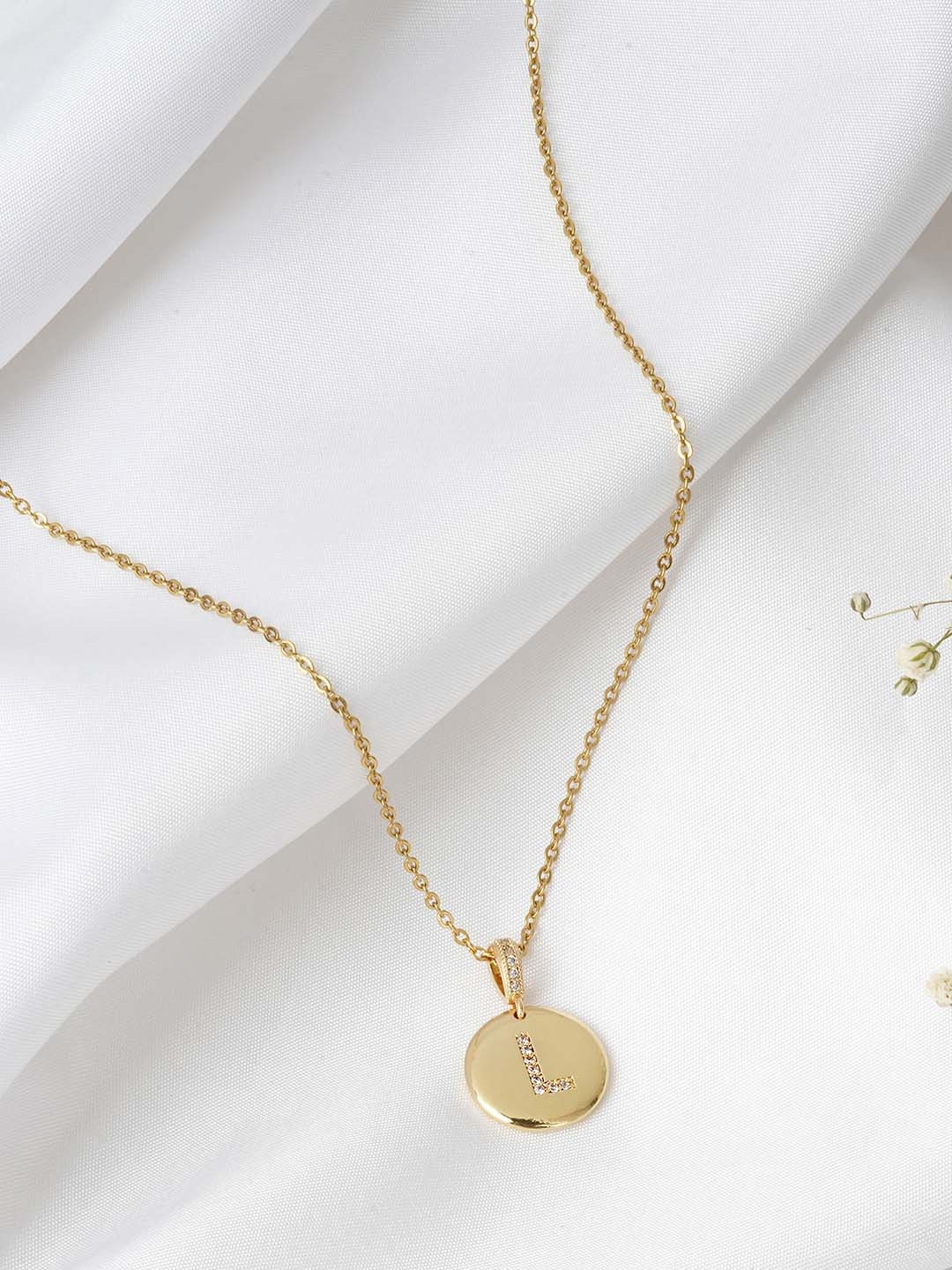 

JOKER & WITCH Rhinestone-Studded Alphabet L Chain, Gold