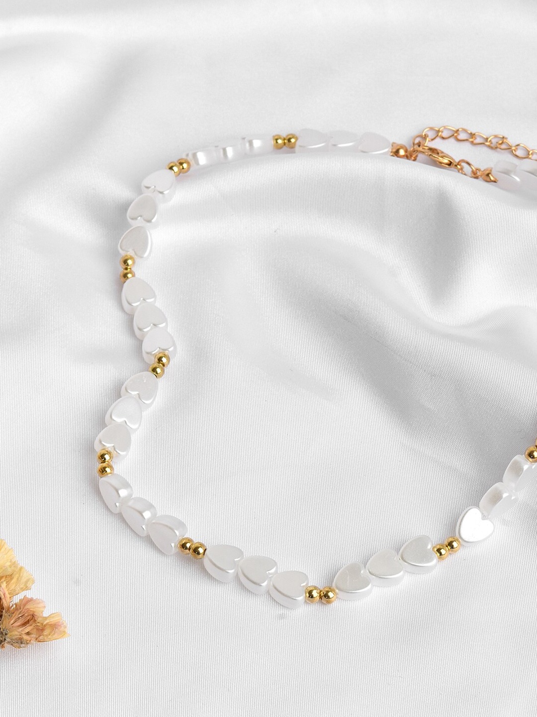 

JOKER & WITCH White & Gold-Toned Beaded Necklace