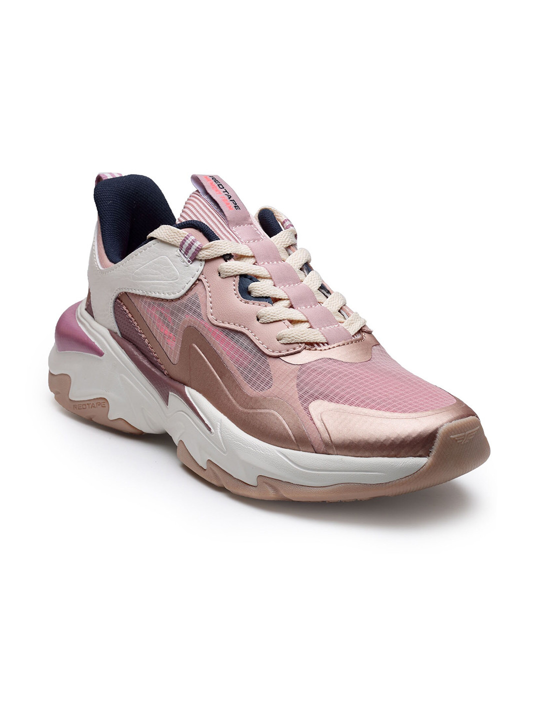 

Red Tape Women Pink Mesh Walking Shoes