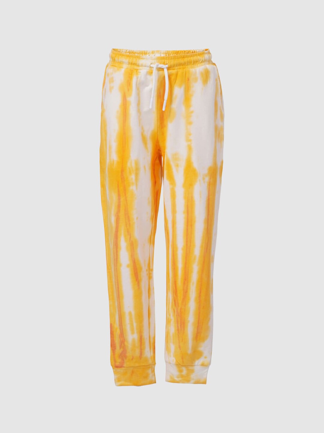 

KIDS ONLY Girls White & Yellow Tie Dye Cotton Joggers