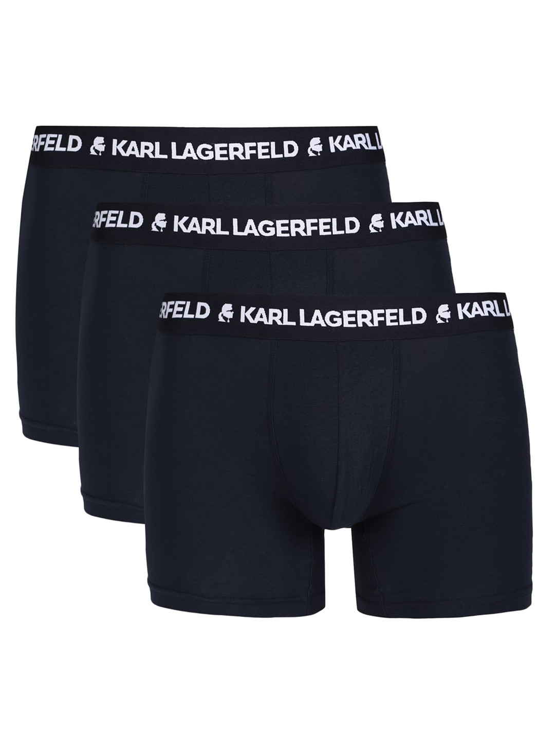 

LAGERFELD Men Pack Of 3 Blue Solid Pure Cotton Boxers