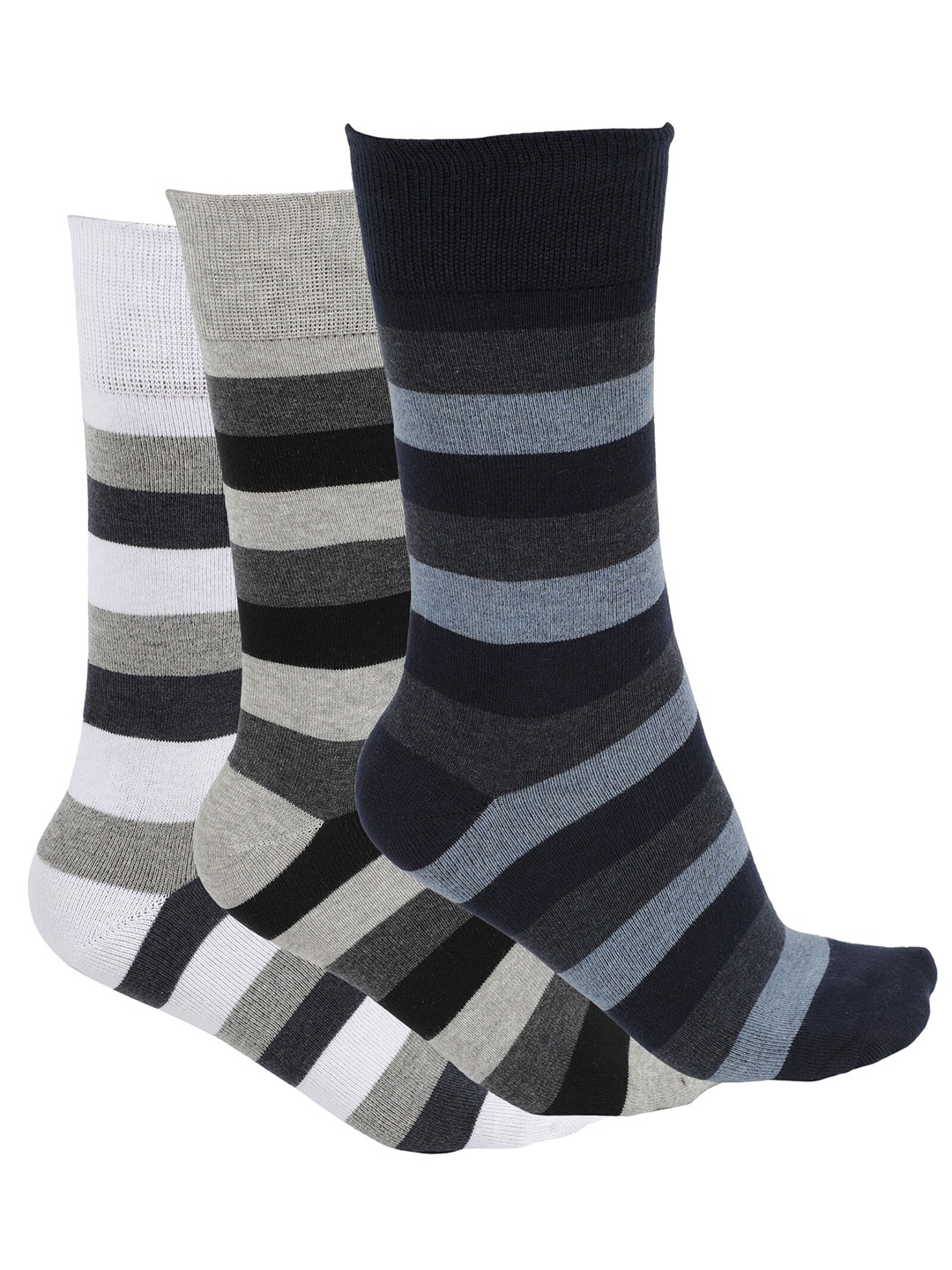 Alvaro Castagnino Men Pack of 3 Patterned Ankle-Length Socks, Blue