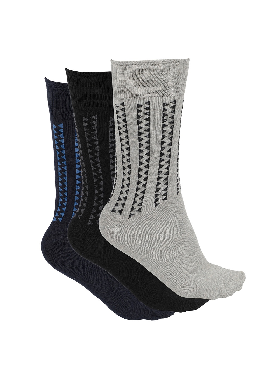 

Alvaro Castagnino Men Pack of 3 Patterned Ankle-Length Socks, Black
