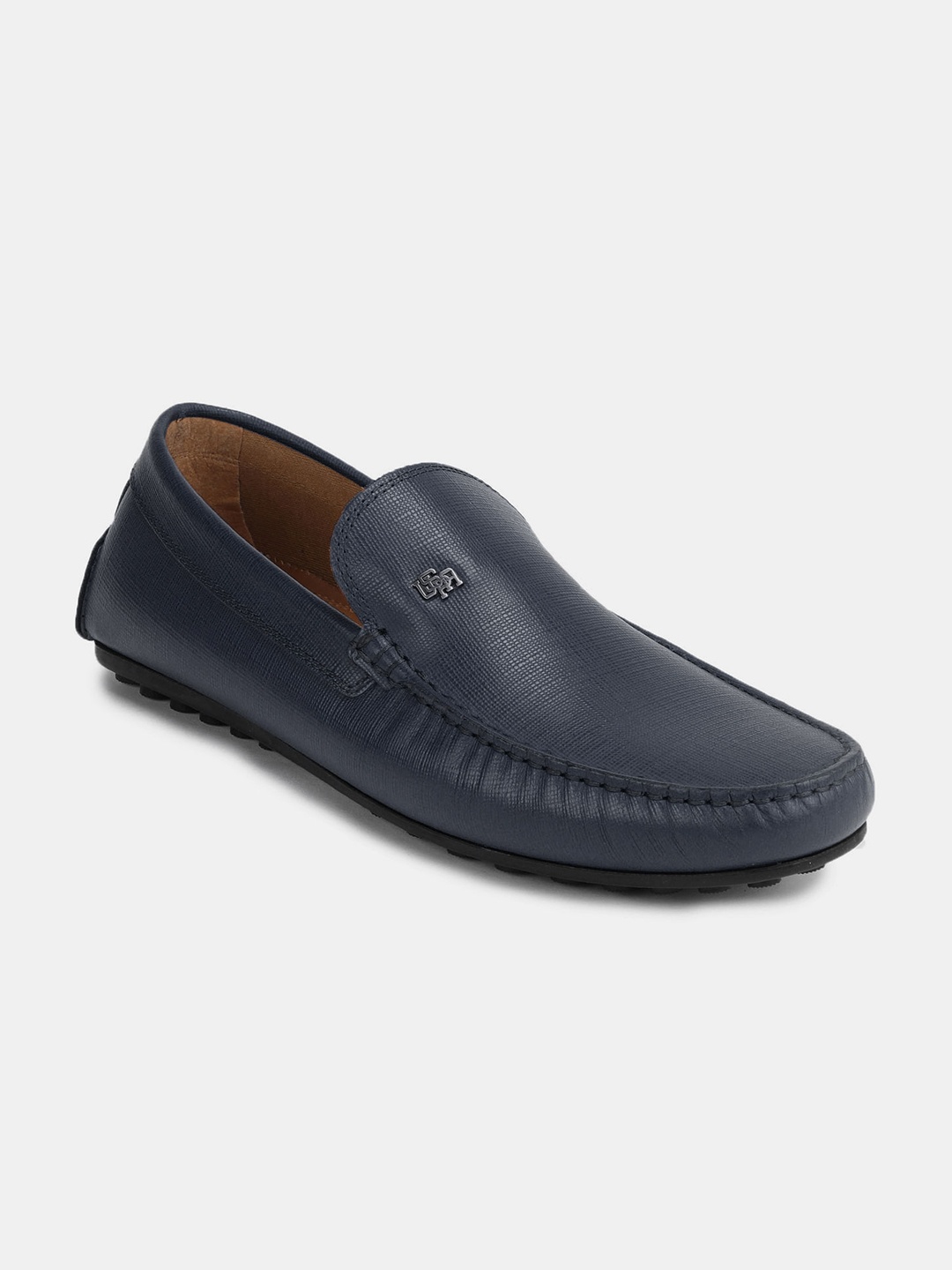 

U.S. Polo Assn. Men Navy Blue Leather Loafers