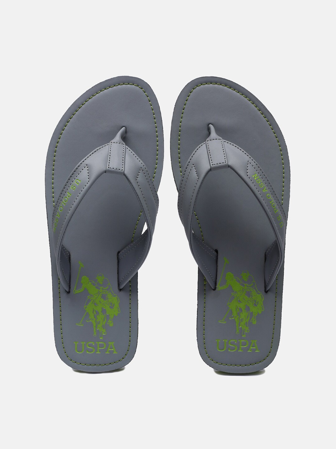 

U S Polo Assn Men Grey & Green Comfort Sandals