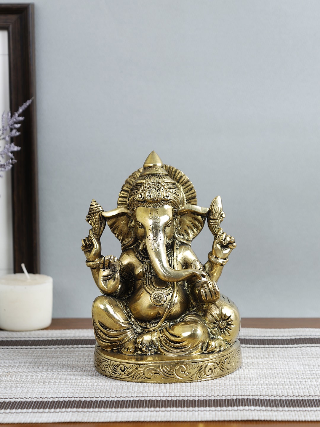 

Imli Street Gold-Plated Ganesh 4 Hands Showpiece