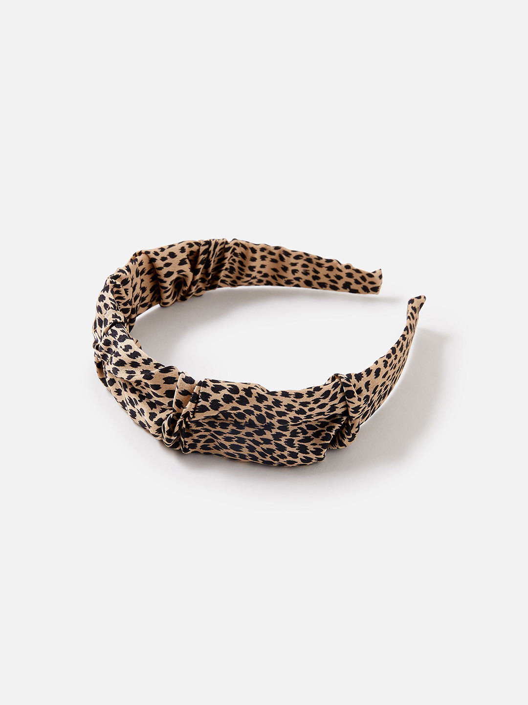 

Accessorize London Women Tab Brown Ruched Leopard Print Alice Hair Band, Tan