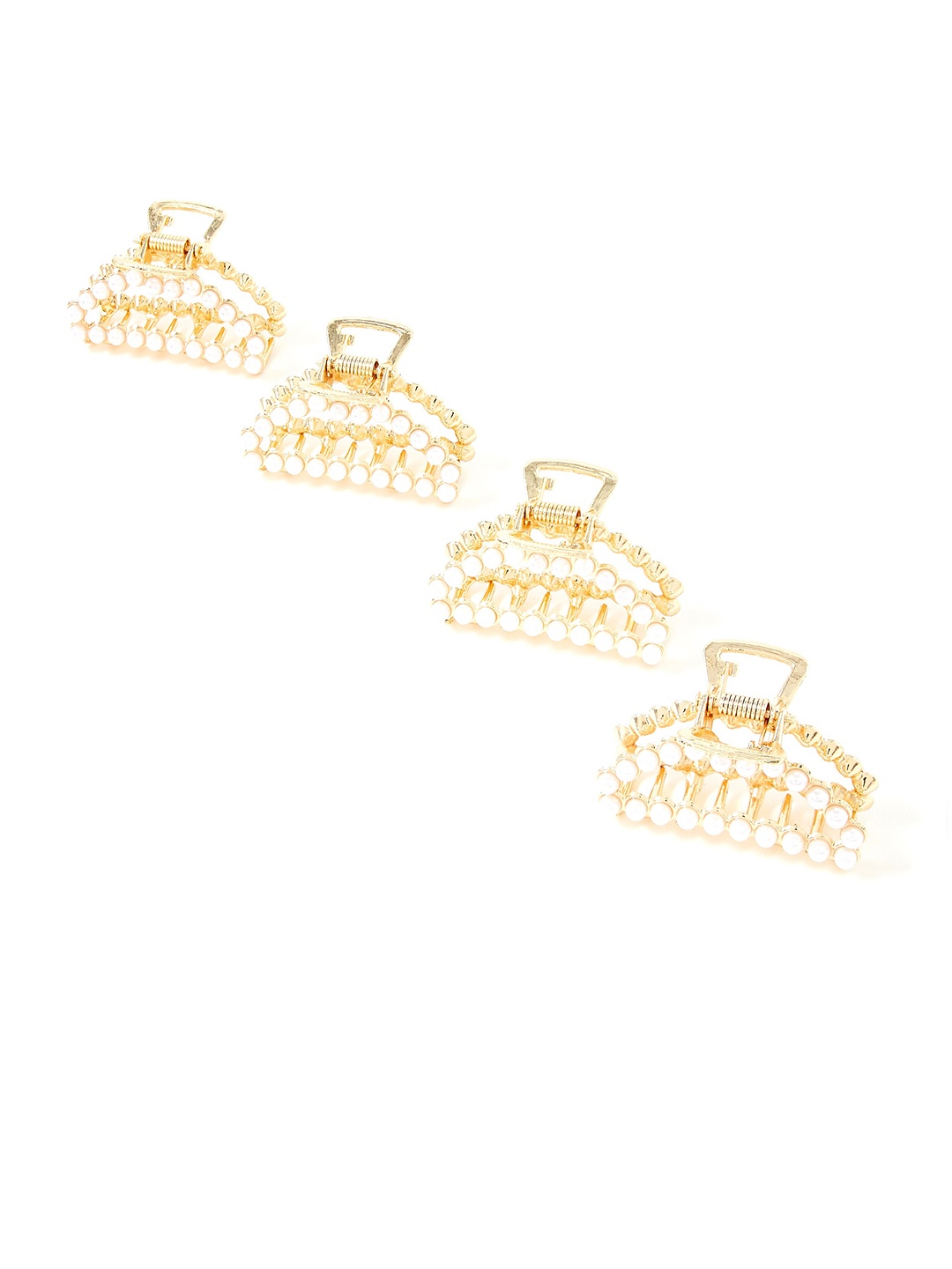 

Accessorize London Women Set of 4 Pearl Embellished Hair Claw Clips, White