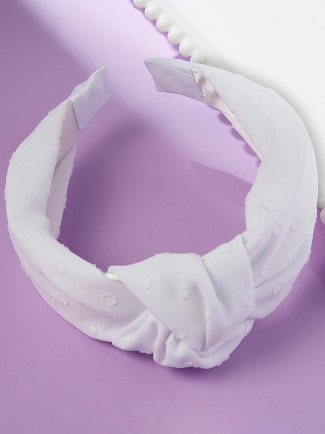 

Accessorize Women White Dobby Knot Alice Band