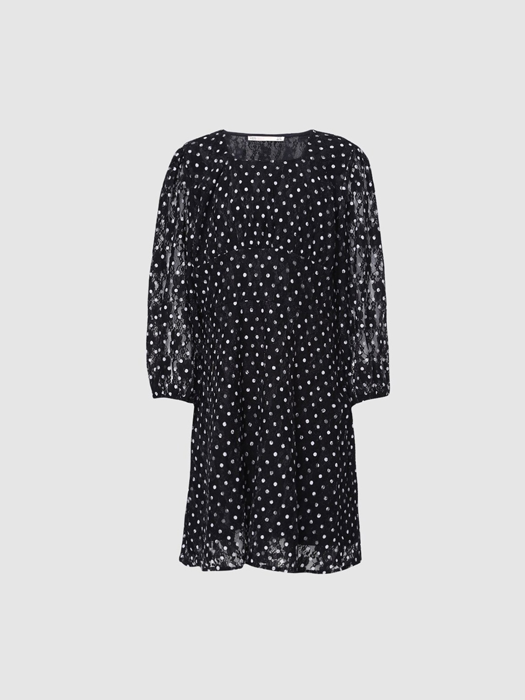 

KIDS ONLY Girls Black Polka Dot Printed A-Line Dress