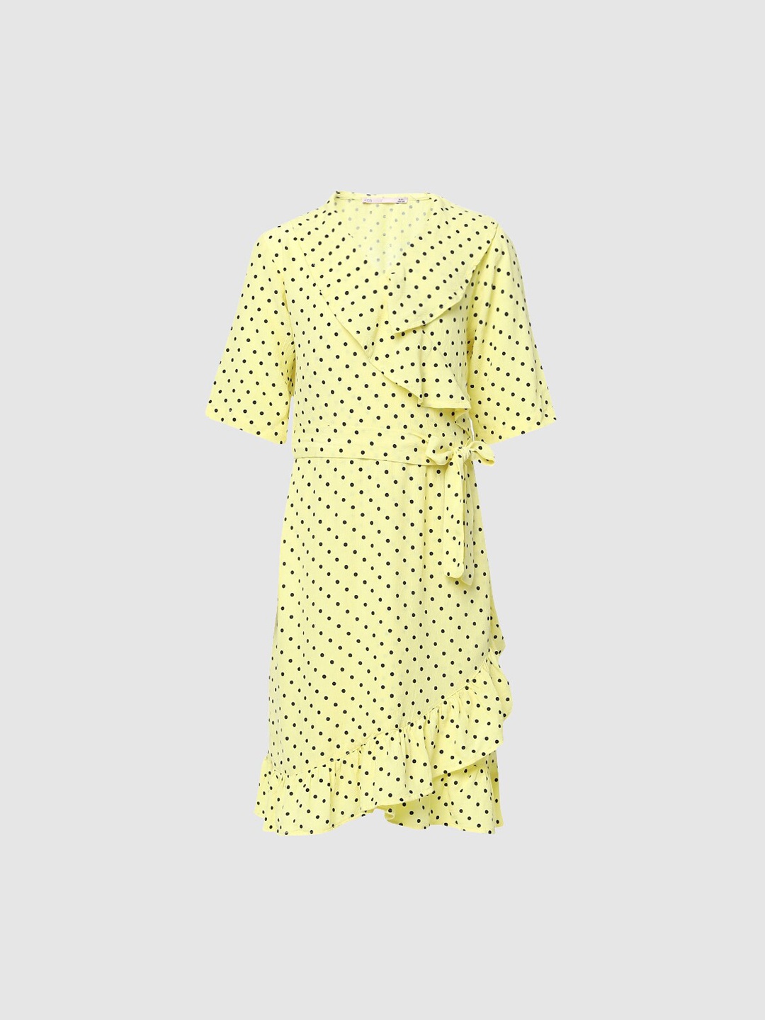 

KIDS ONLY Girls Yellow Polka Dot Printed A-Line Dress