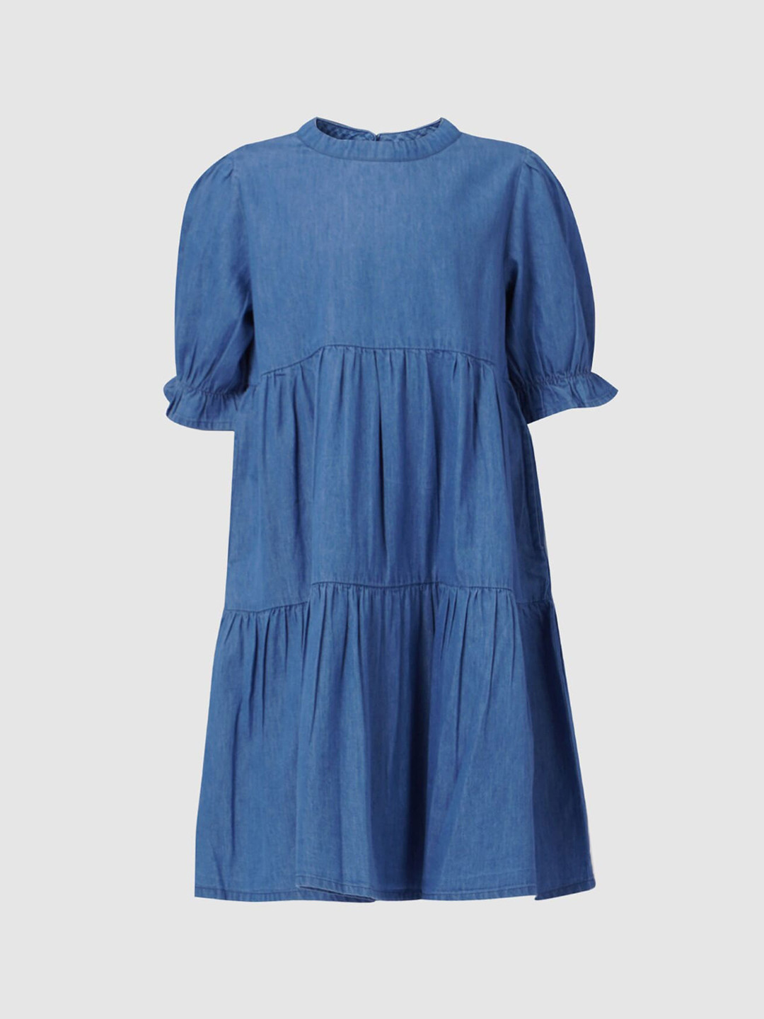 

KIDS ONLY Blue A-Line Tiered Denim Dress