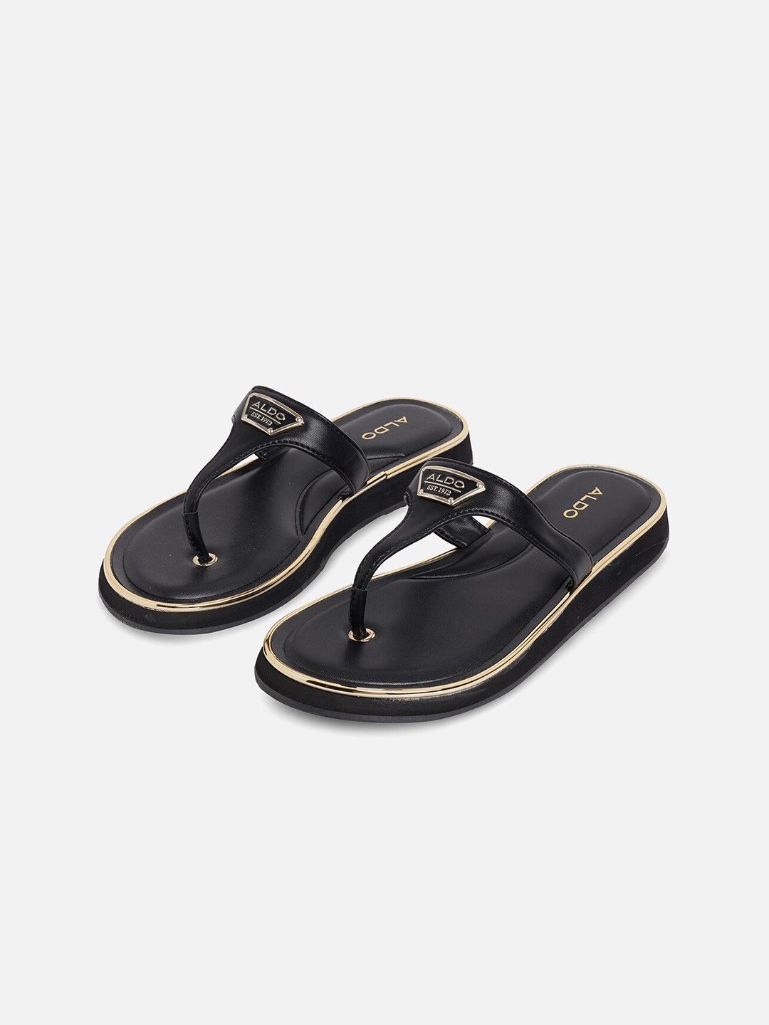 

ALDO Women Black Ethnic T-Strap Flats